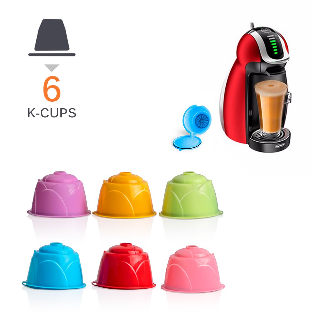 Herbruikbare Koffie Filter Kleurrijke Hervulbare Koffie Capsule Universele Koffie Compatibel Filter Kopjes Pod Voor Dolce Gusto