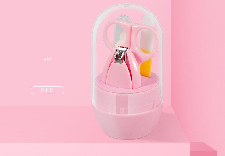 Neue Anfang Punkt Ebene Karikatur Babys Nagel Schermaschinen einstellen Baby Nagel Pflege 4-Stück Barreled Nagel Schermaschinen: Rosa