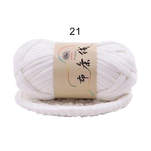 Threads for Handed knitting Yarn Hat Blanket Basket Woven Cloth Thread Thick Braided DIY Wiring Coarse Warm Crochet Fabric: Soft White