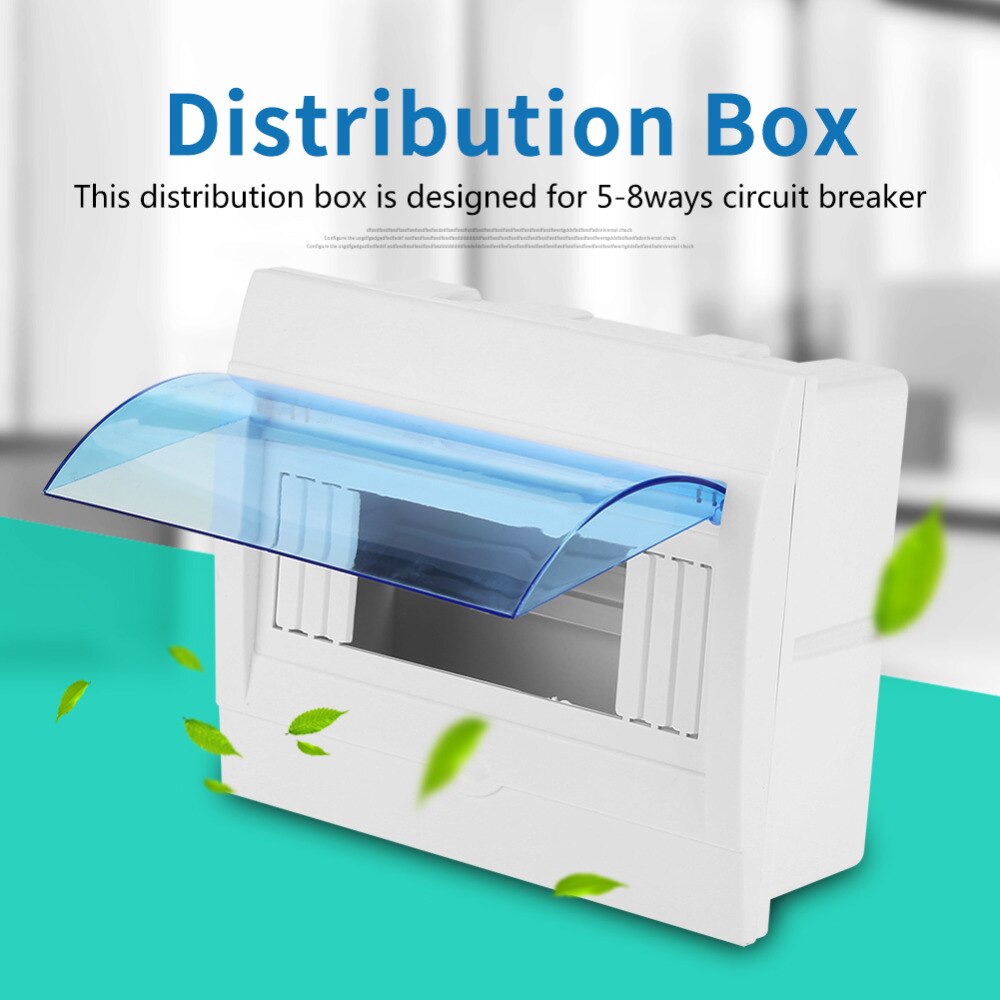 1pc Plastic Wall Distribution Box Distribution Protection Box For 3-4,4-6,5-8,9-12 Ways Circuit Breaker Indoor On The Wall