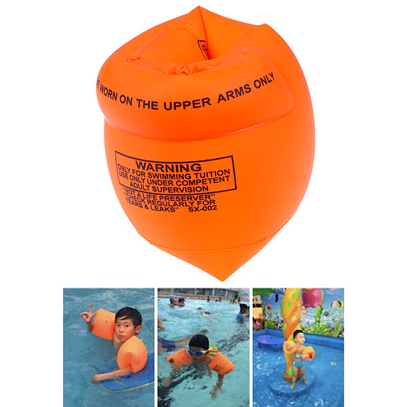 2 paires (4 pièces) Portable PVC Gonflable Brassards Aide Enfants Flotteurs anneaux De Natation Brassards Gonflables De Bain de Sécurité Anneaux D'eau