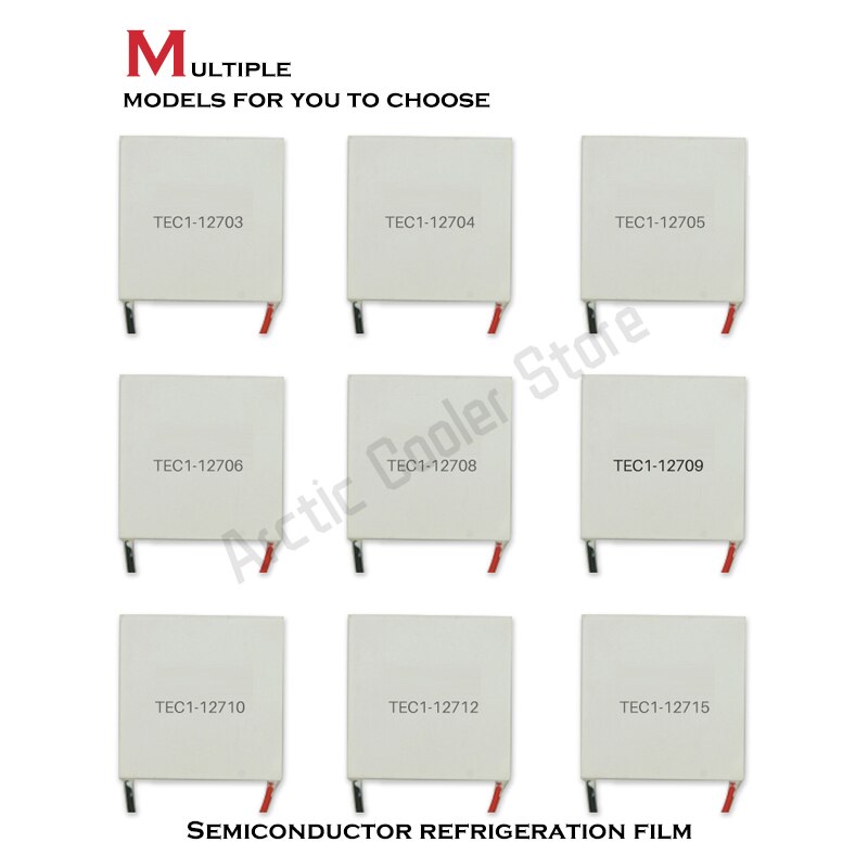 Thermoelectric Cooler Peltier 40*40mm Module CPU&amp;GPU Block Radiator Water Cooling TEC1-12703 12704 12705 12706 12708 12709 12710