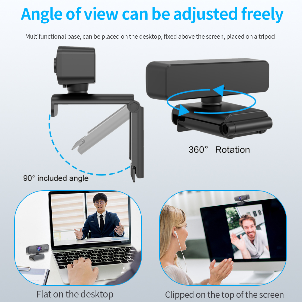 TISHRIC Ashu H701 Webcam 1080P HD Webcam Plug Play messa a fuoco automatica 200W pixel HD microfono incorporato per riunioni di Computer insegnare