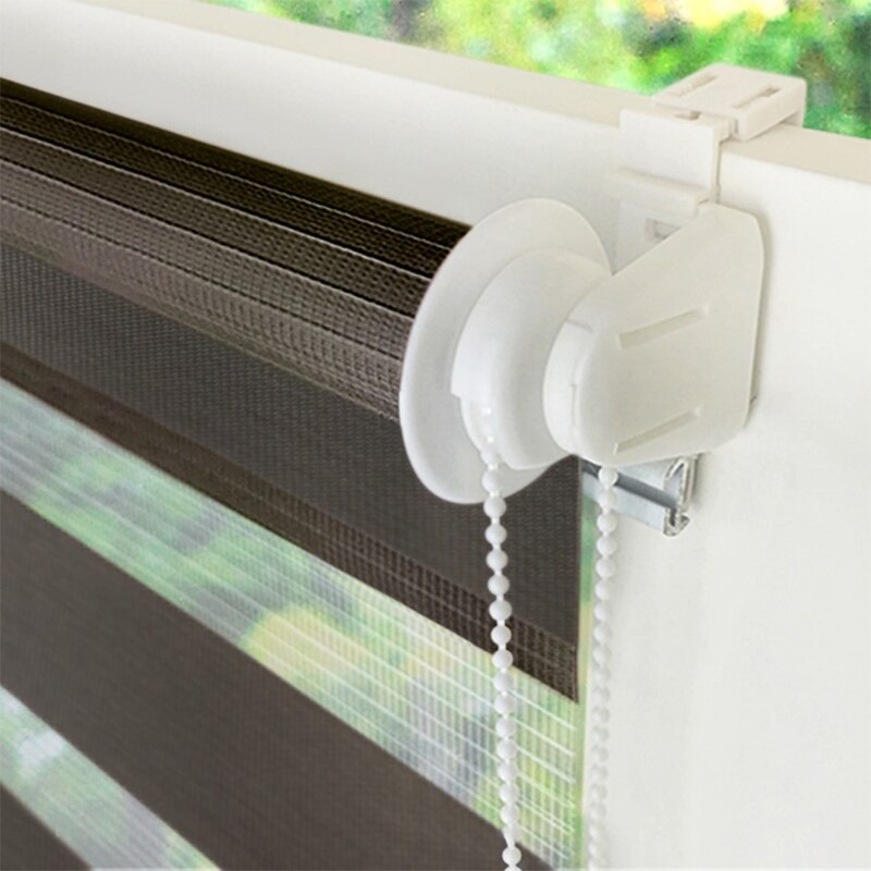 Day and Night Zebra Roller Blind Double Translucent or Blackout Vision Curtains for Window and Door with Install Accessories