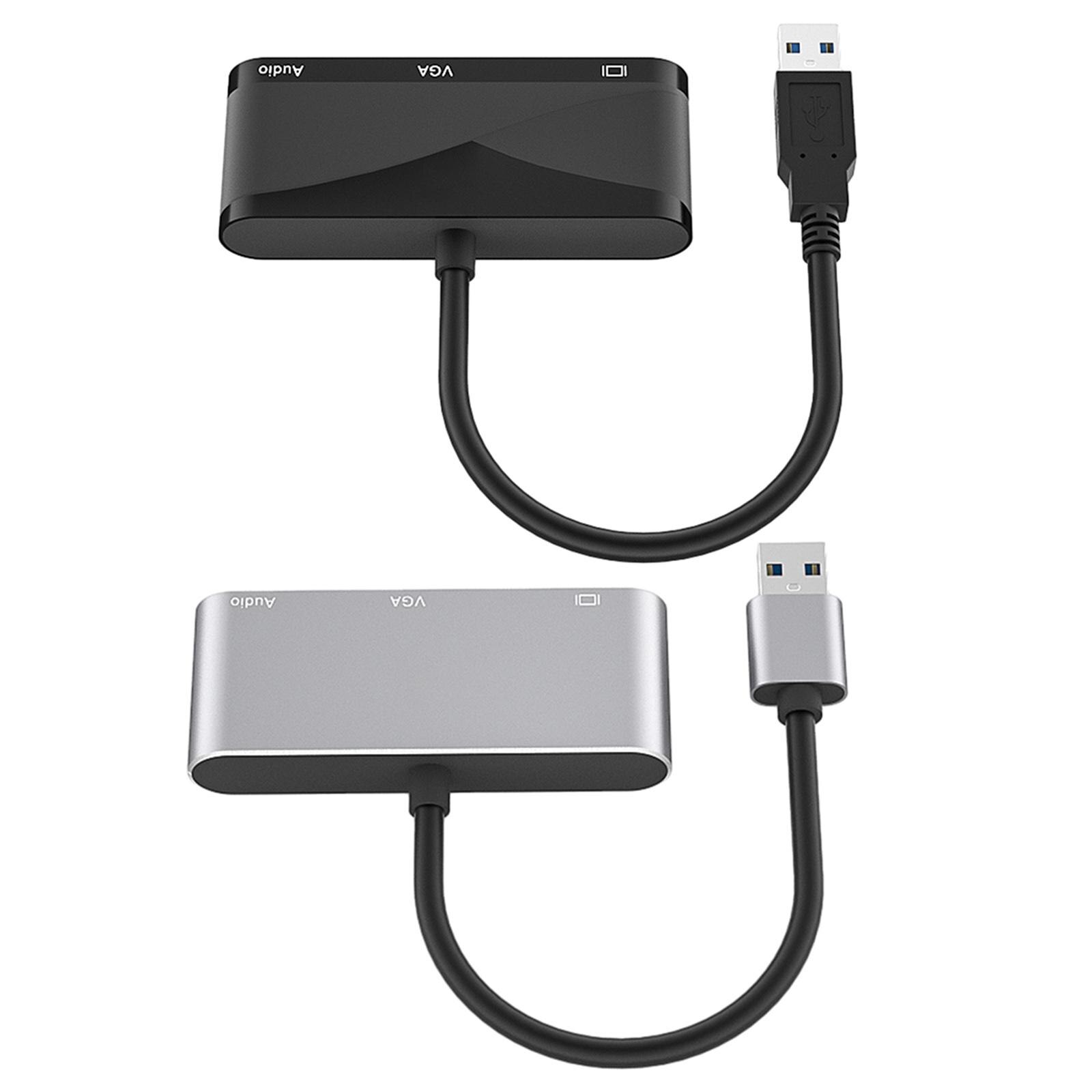 USB 3.0 to VGA Adapter 1080P Multi-Display with Audio Output Audio Video Converter for PC