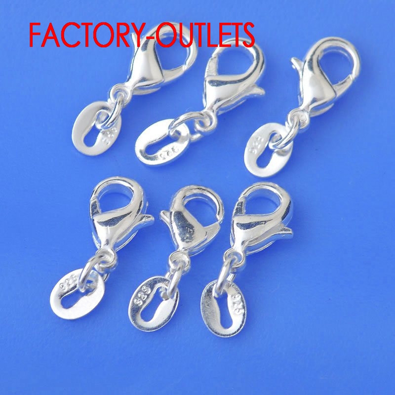 10PCS Coreano Gioelleria Raffinata E Alla Moda Della Collana Della Catena Risultati Genuine 925 Sterling Silver Catenaccio Per GIOIELLI Fai Da Te