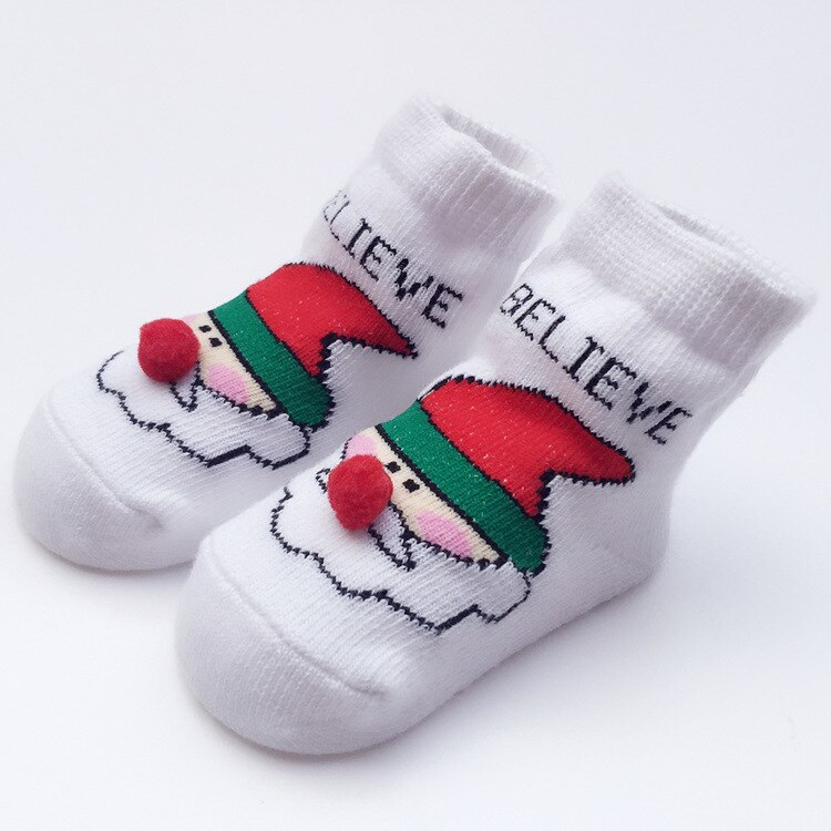 Christmas Baby Socks Children Santa Socks Girls Boys Sokjes Soft Kids Socks Born Toddler Newborn Socks baby clothes: 12M