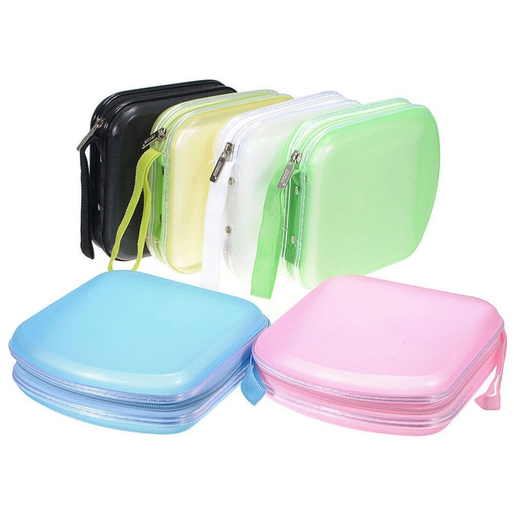 1PCS Hard Box Double side DVD storage case 40 Disc DVD VCD DJ Card Protect Carry Bag Storage Album Bag 7 Colors