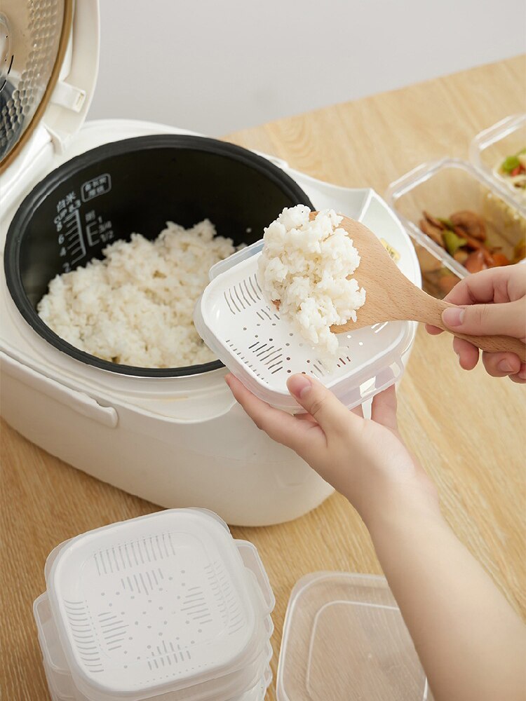 Microwave Oven Rice Cooker Multifunctional Steamer Soup Cooking Bento Lunch Box Food Grade PP Kitche Steaming Utensil