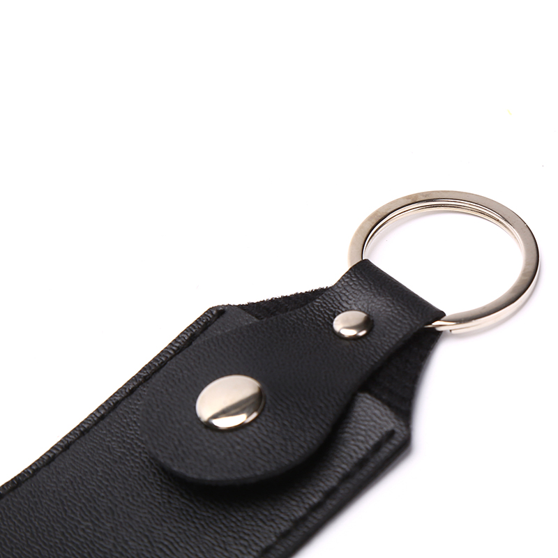 1pc estojos de couro pu para pen drive, chaveiros, bolsas de armazenamento para disco u com fecho, capa protetora, porta-chaves 10*4cm