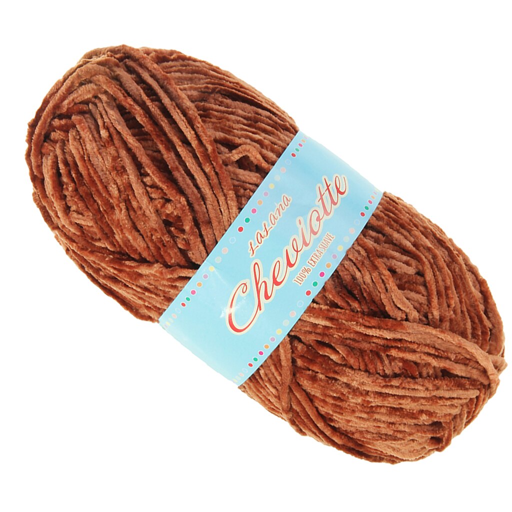 Chenille Yarn - 130Yards - Super Soft Knitting Yarn - Chunky Baby Wool- Sewing Crafts: 2632 as described