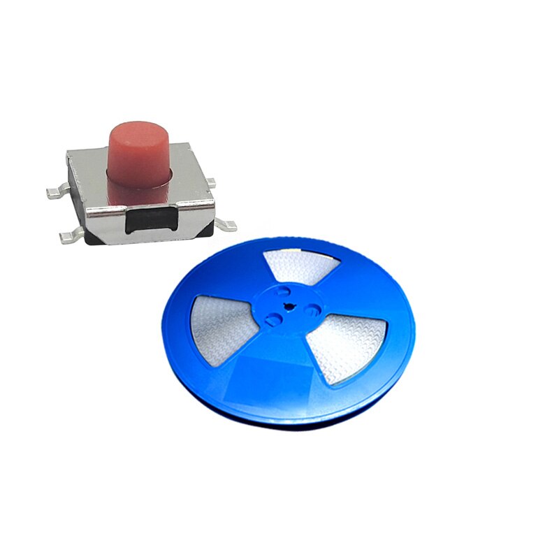 Darmowa wysyłka TS-E004 dotykowy przełącznik 6.2*6.2*4.3 czteronożne łatka czerwony przycisk 6x6 płaskie siedzenia SMD dysk warkocz DIY Wykonany ręcznie accessorie