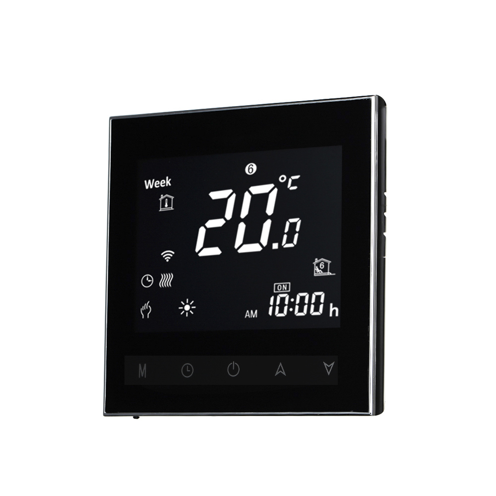 Smart Home Automation Thermostat Temperature Controller for Gas Boiler Electric Underfloor Heating Humidity Display Tuya WiFi: Black / GC(NO WIFI)