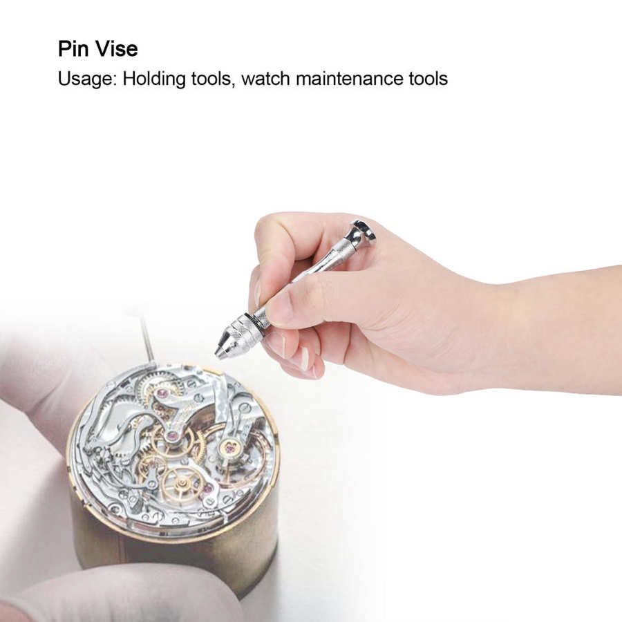 6978 pin skruestik hånd pin hul bor bor bor bore river chuck klemme mini hånd spiral bor smykker ur reparation værktøj urmager
