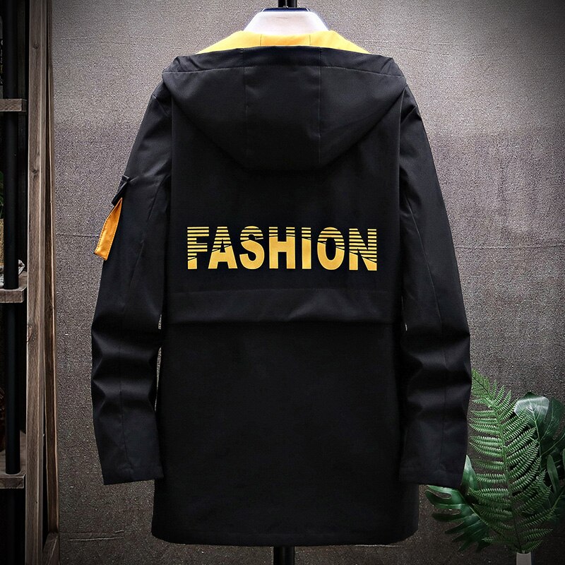 KOLMAKOV-abrigos con capucha para hombre, abrigo con estampado informal, gabardinas largas, estilo coreano, Primavera/otoño, M-3XL,