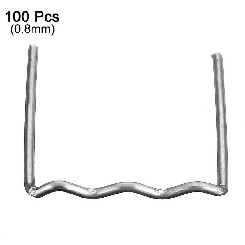 100/500Pcs Nietmachine Plastic Reparatie Standaard Pre Cut Wave Nietjes Bumper Carrosserie Reparaties 0.8Mm Wave Nietjes rvs: B 0.8mm 100pcs