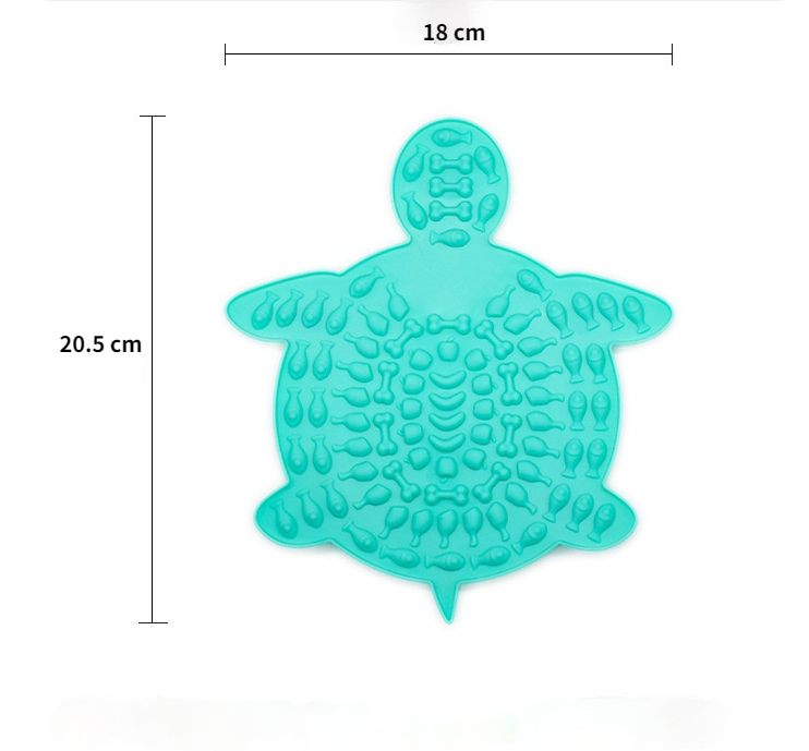 Plato de silicona con ventosa para perro y Tortuga, plato para comida lenta, facilidad de baño, esterilla para lamer, distracción, suministros de entrenamiento para perros