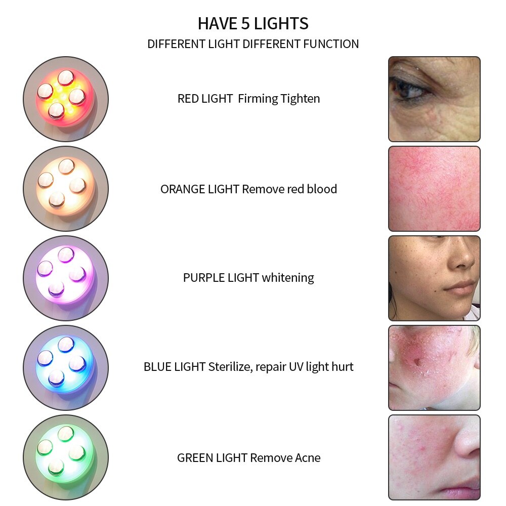 RF ems Therapie Gesicht Farben Photon Behandlung FÜHRTE Schönheit Licht Haut Hebe Straffen Anti Gesichts Falten Mikrostrom Gerät Spa