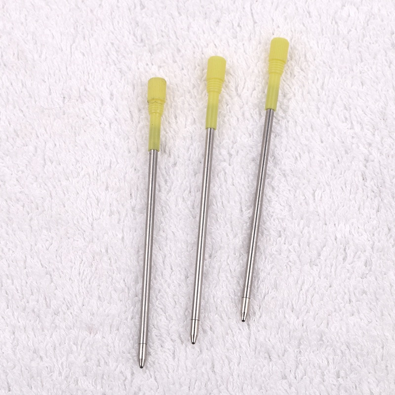 20 pcs/lot 8.2cm Metal Ballpoint Pen Refills for Diamond Crystal Pen Black Blue Ink 0.7mm Office School Supplies
