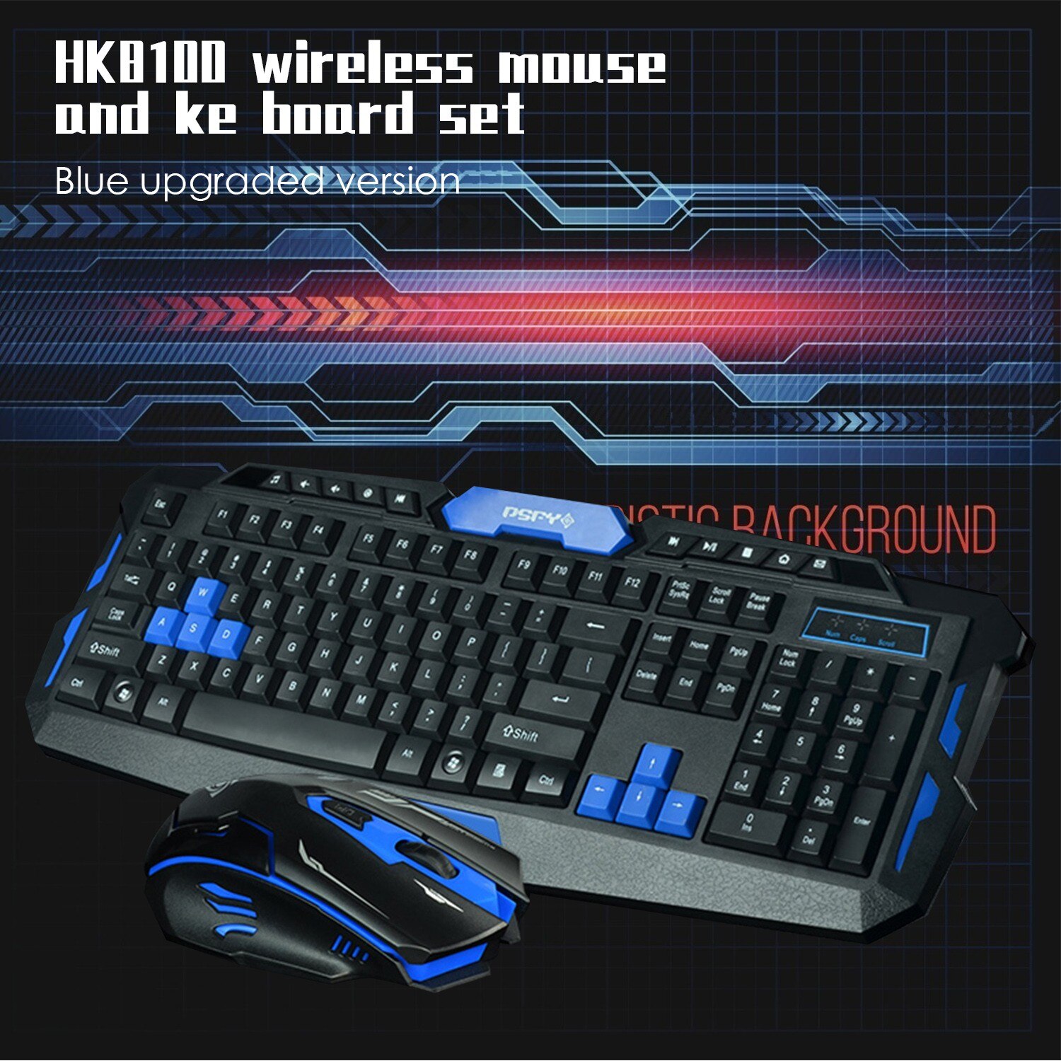 LED Breathing Backlight Pro Gaming Keyboard Mouse Combos USB Wireless Mechanical Keyboard Mouse Set For PC Laptop