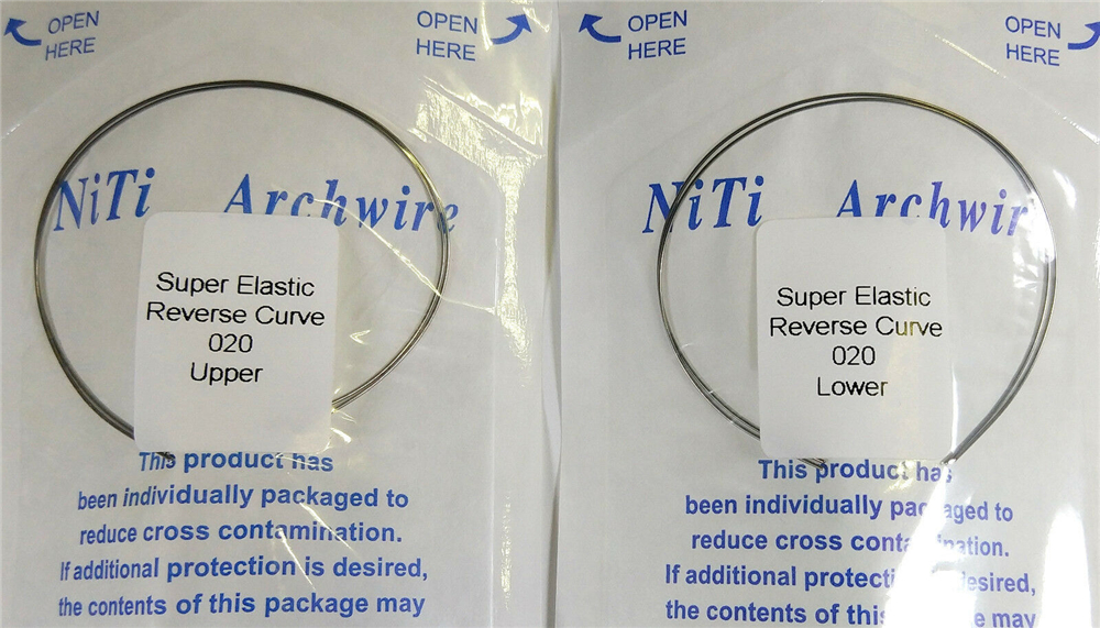 10Pack(20 Stuks) tandheelkundige Orthodontische Arch Reverse Curve Draad Ronde Niti Draden Super Elastische Retainer Brace Bovenste Onderste