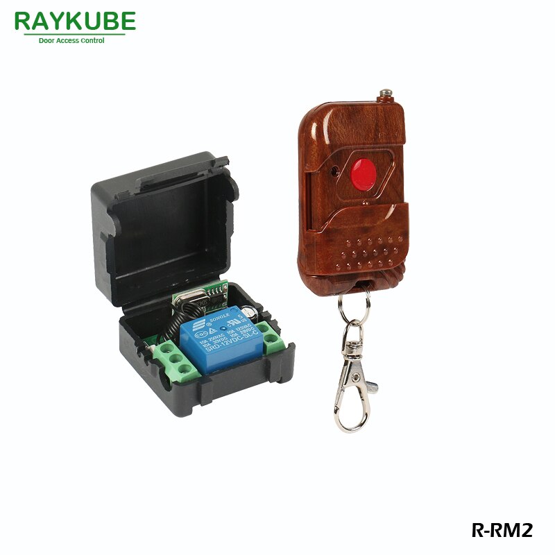 Raykube trådløs fjernbetjeningssæt 1 v 1 til åben fjernbetjening elektrisk dørlås kontrolmodul palisander type skal r -rm2