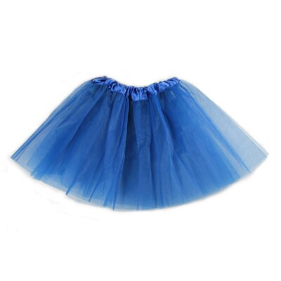 Baby jenter tutu skjørt barn danseskjørt vakkert gjennomskinnelig 3- lags nettgarn jenter sportsskjørt barneklær: Mørkeblå