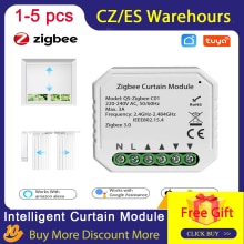 Tuya ZigBee Smart Home Curtain Motor Intelligent Curtain Module For Roller Shutter Blind Motor Compatible for Alexa Google Home