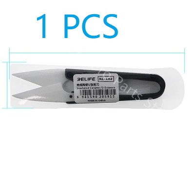 RELIFE RL-102 Battery Repair Anti-static Insulation Ceramic Shear for iPhone XR 11 12 Battery Cell Flex Cable Repair Tools Kit: Ivory