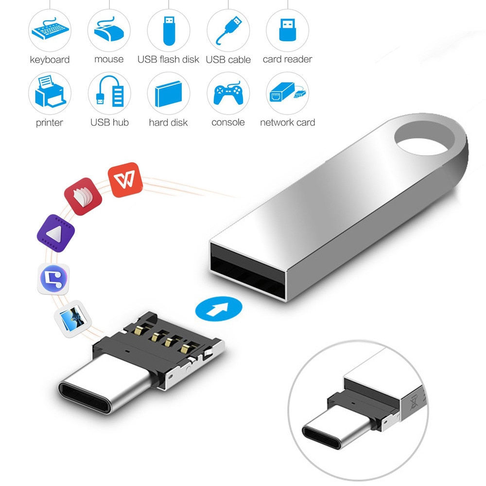 CARPRIE MINI USB C A USB A 3.0 Adattatore Convertire Connettore In Alluminio Premium ForMacBook Pro usb flash drive