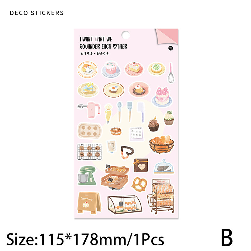 Journamm Cartoon Daily Necessities Stickers DIY Scrapbooking Art Collage Junk Journal Decor Sticker Stationery: Yellow