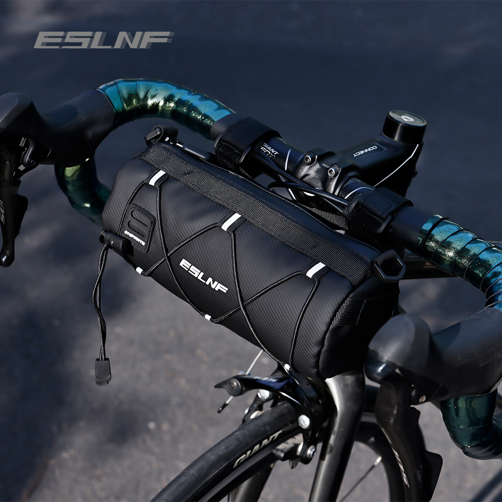ESLNF-bolsa impermeable para tubo delantero de bicicleta, cesta para manillar de bicicleta, paquete multifunción, portátil, gran capacidad, accesorio de ciclismo