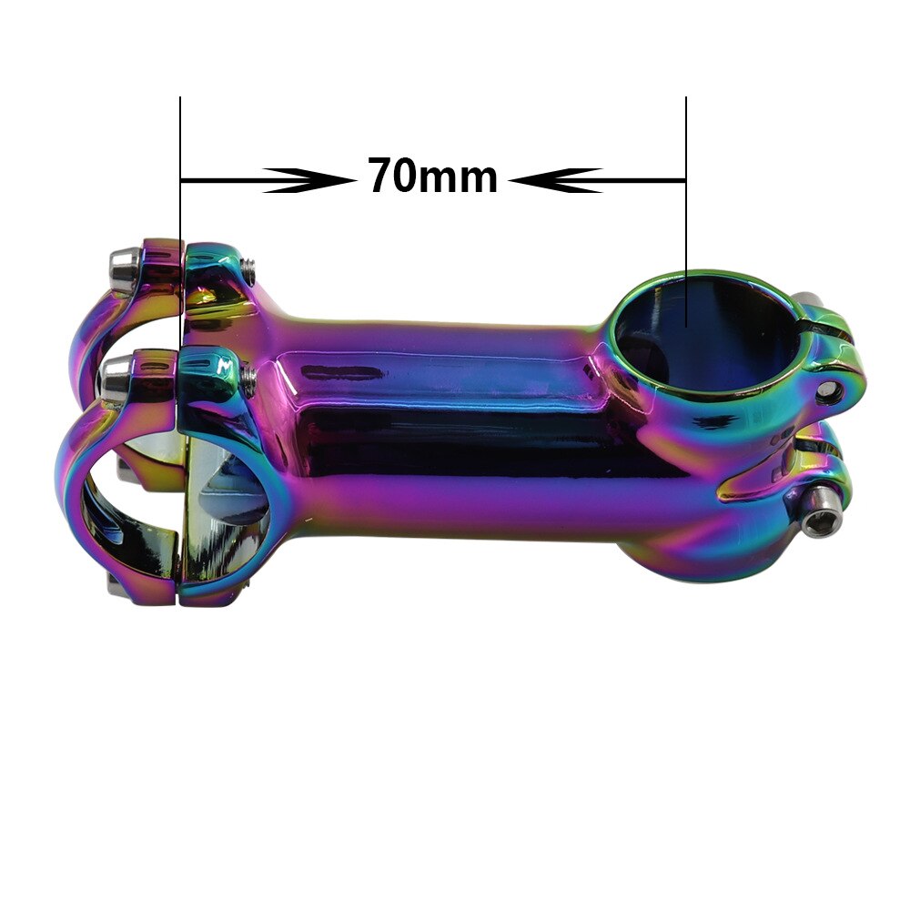 Regenbogen Fahrrad Lenker Vorbau 6 Grad 31,8mm * 60/70/80/90mm Berg Straße Fahrrad bunte Stengel MTB XC Behälter DH FR Fahrrad Stengel: 70MM