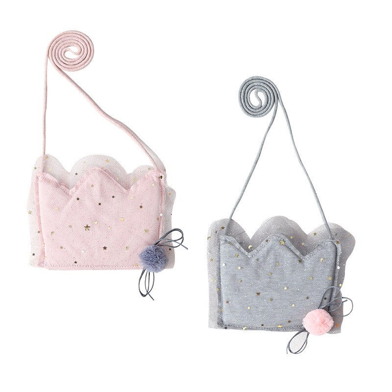 Słodki niemowlę cekiny portmonetka torebka korona korona mini zero kopertówka dla dzieci dziewczyny posłaniec torba maluch torebki torebki 5 sztuk