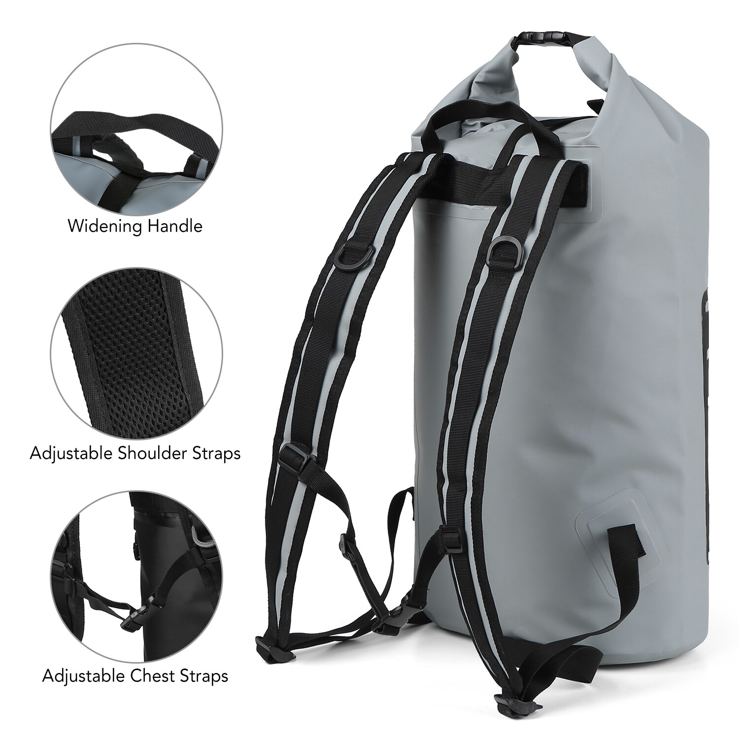 25L/35L Waterproof Bags Dry Bag PVC Waterproof Backpack Sports Bag Rafting Swimming Backpacks Impermeable Dry Bags