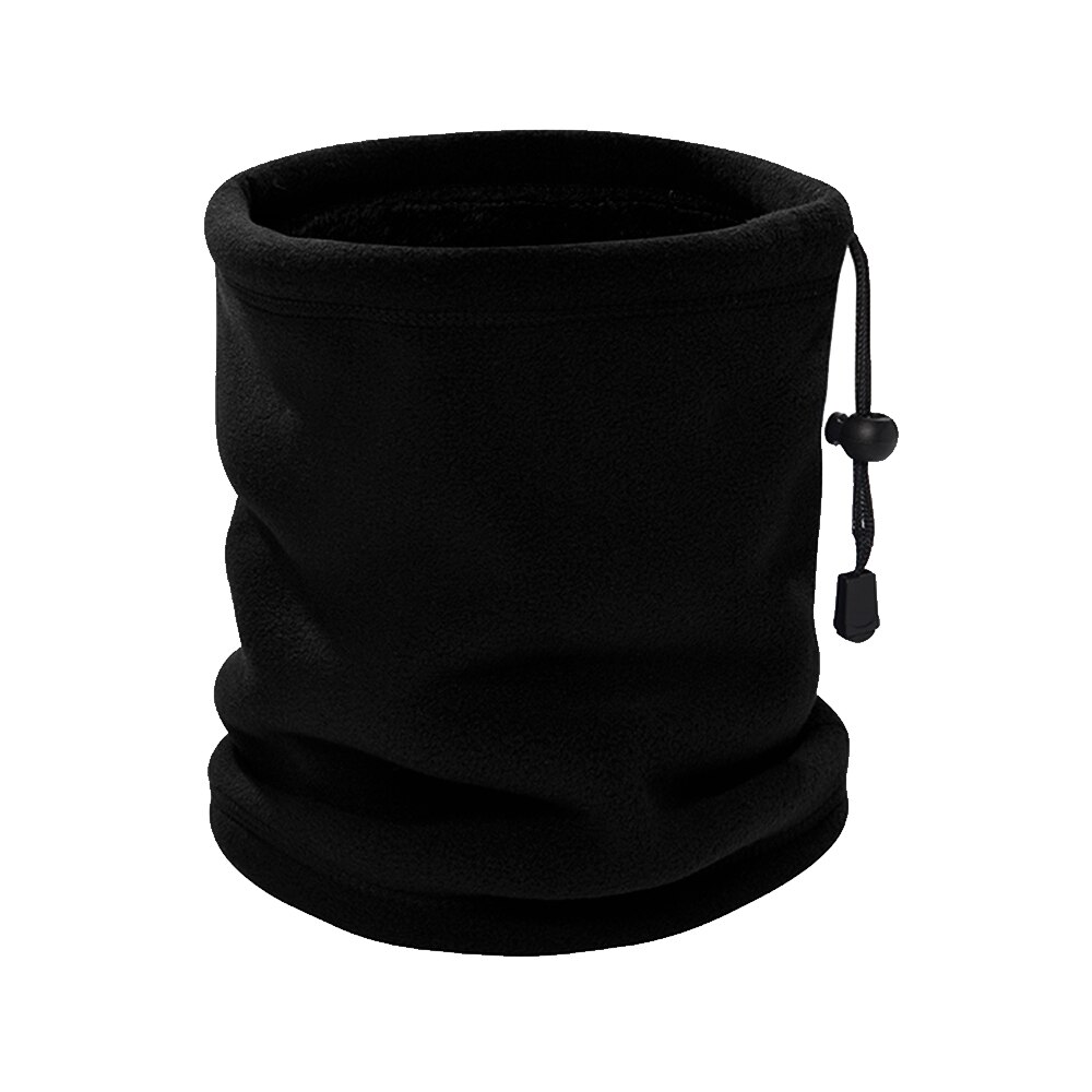 Thicken Fleece Neck Gaiters Adjustable Neck Warmer Face Mask for Hiking Skiing Snowboarding Winter Outdoor Sports: Black