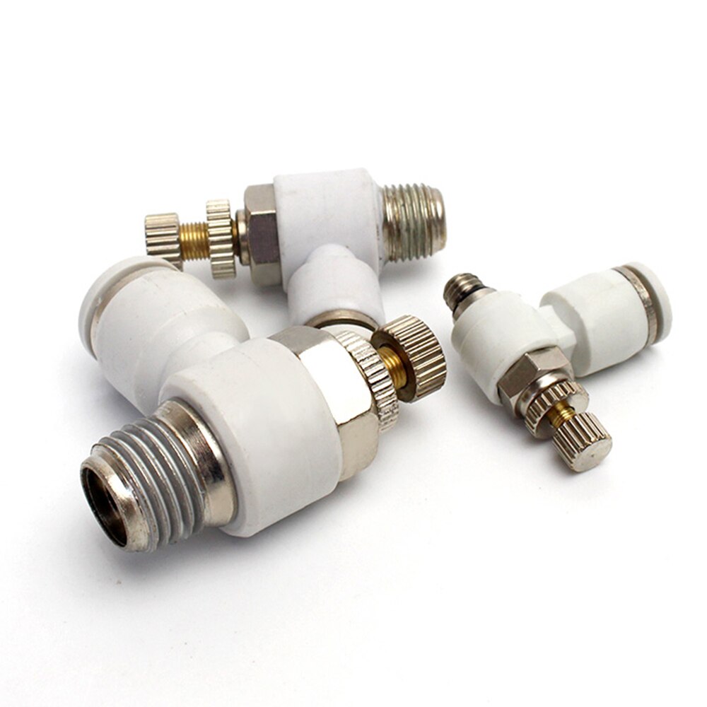 SL pneumatic quick coupling hose 4 6 8 10 12mm M5" 1/8" 1/4" 3/8" 1/2 air speed adjustment control valve acceleration valve