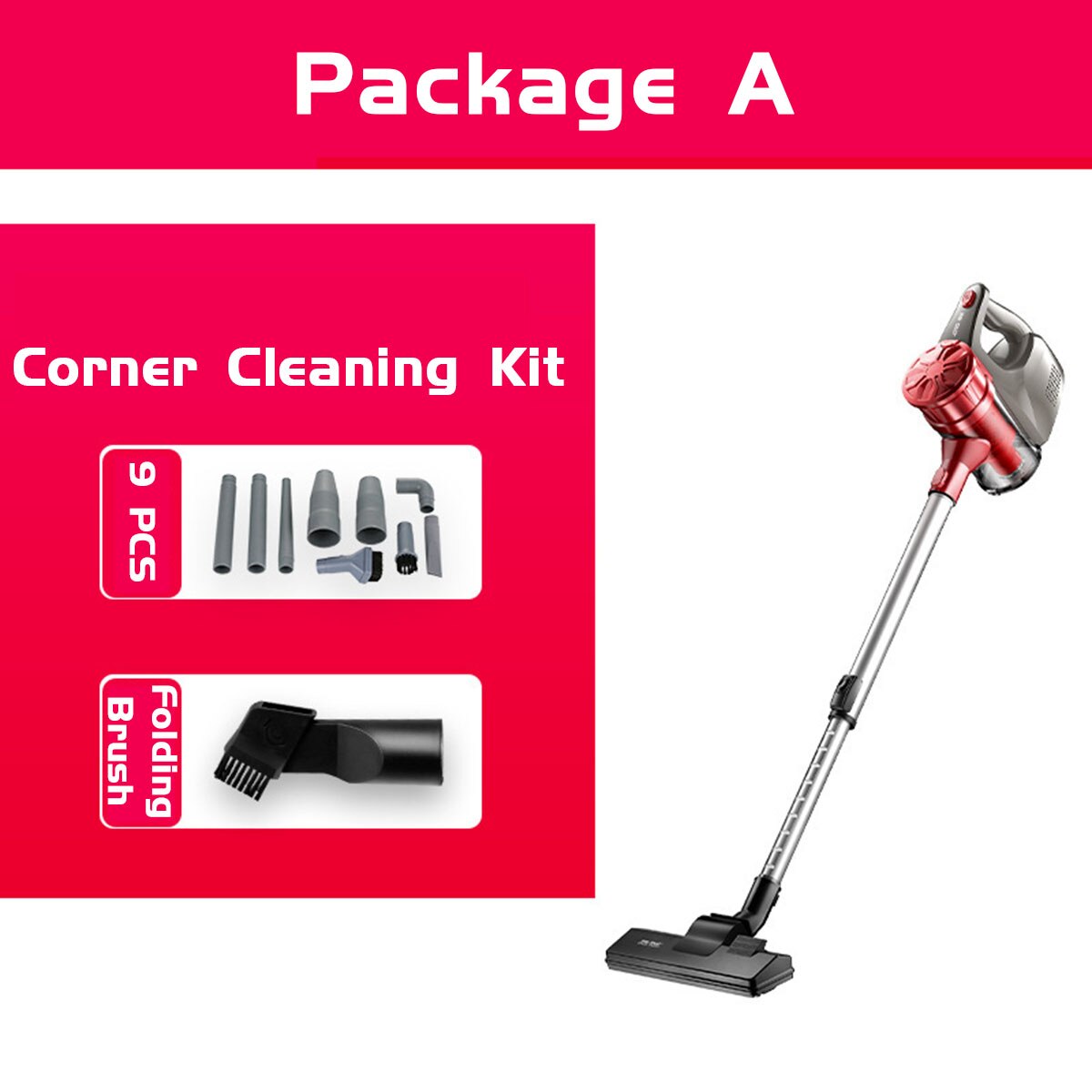 2IN1 600W 220V Vacuum Cleaner Portable Household 13000pa Mute Vacuum Cleaner Handheld Dust Collector Aspirator Vacuum Cleaner: A