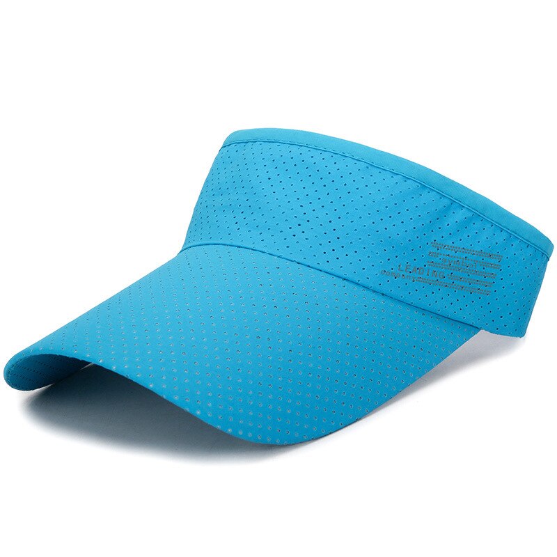 Men Women Air Top Hats Adjustable Visor Headless Outdoor Sports Tennis Golf Running Top Empty Sun Cap Summer Breathable Hats: Blue