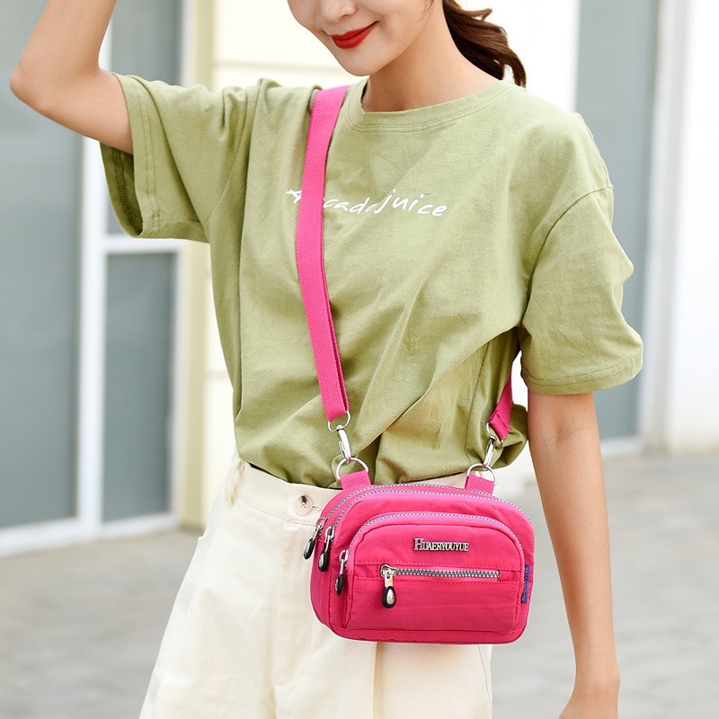 Vrouwen Messenger Bags Kleine Portemonnee Schoudertas Vrouwelijke Waterdichte Nylon Crossbody Tassen Taille Packs Handtassen
