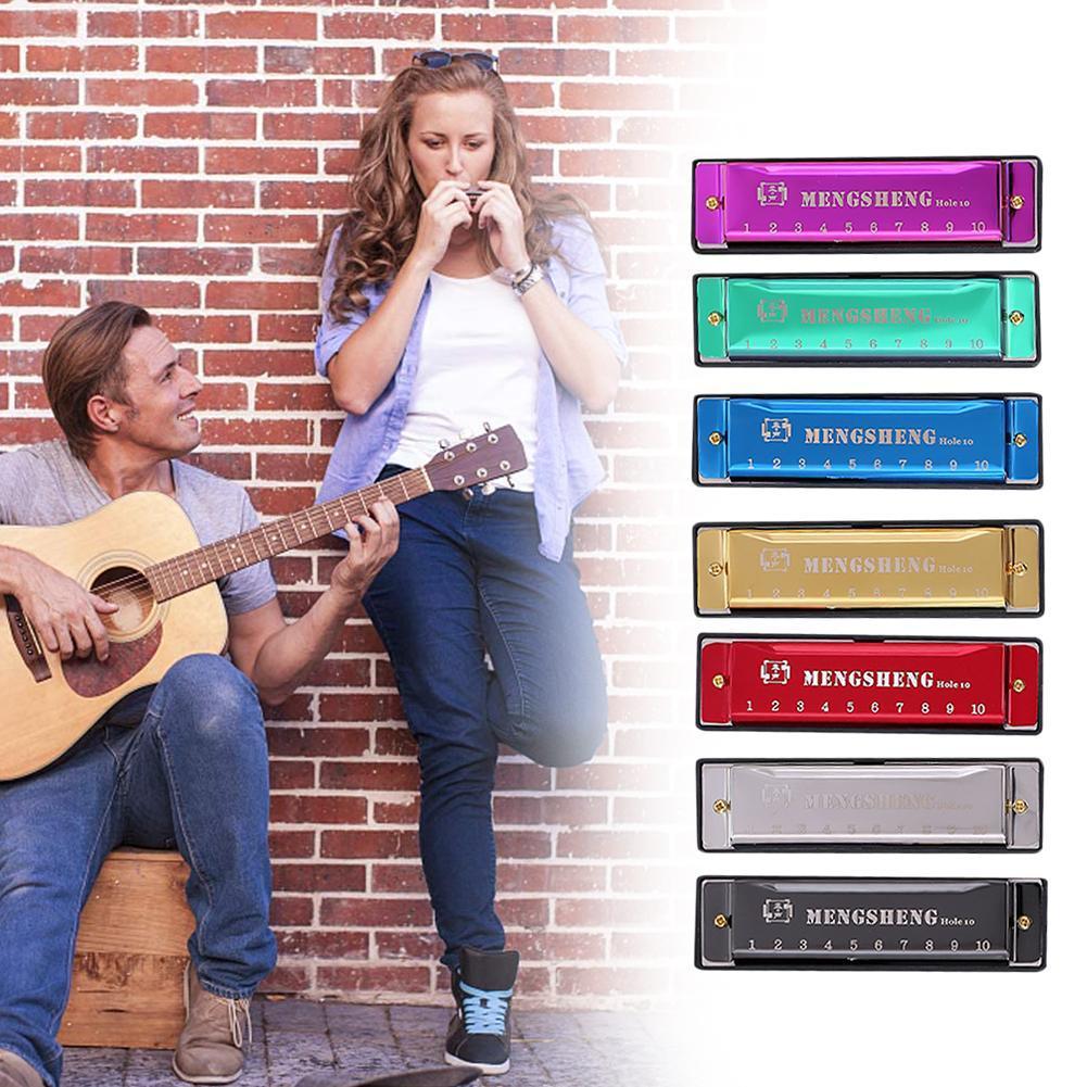 10 Holes For Rock Country Folk Jazz Melodica Swan Diatonic Mouth Organ Blues Instrument Music Woodwind Harmonica Harp W1G0