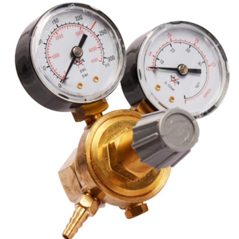 Argon CO2 Gas Cylinder Pressure Regulator MIG TIG Welding Flow Meter Pressure Gauge W21.8 1/4 Thread 0-20 Mpa Regulator: Default Title