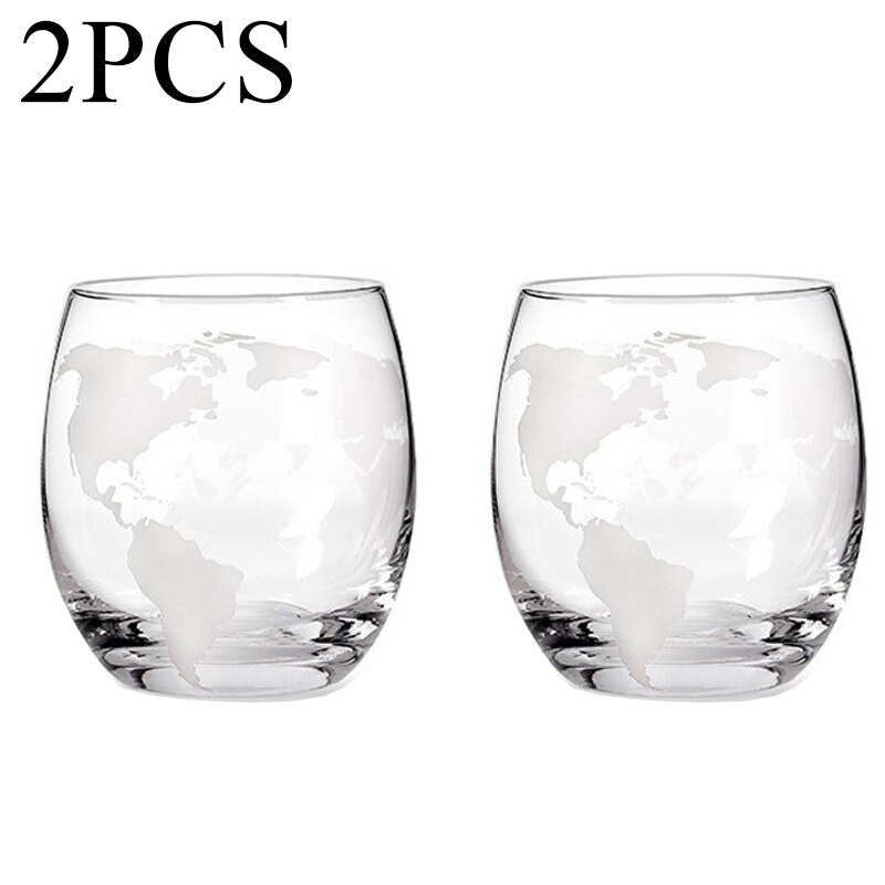 Decantador de whisky globo aireador de vino, conjunto de cristal de calavera de velero dentro de cristal con soporte de madera fina, decantador de licor para taza de Vodka: 2 cups
