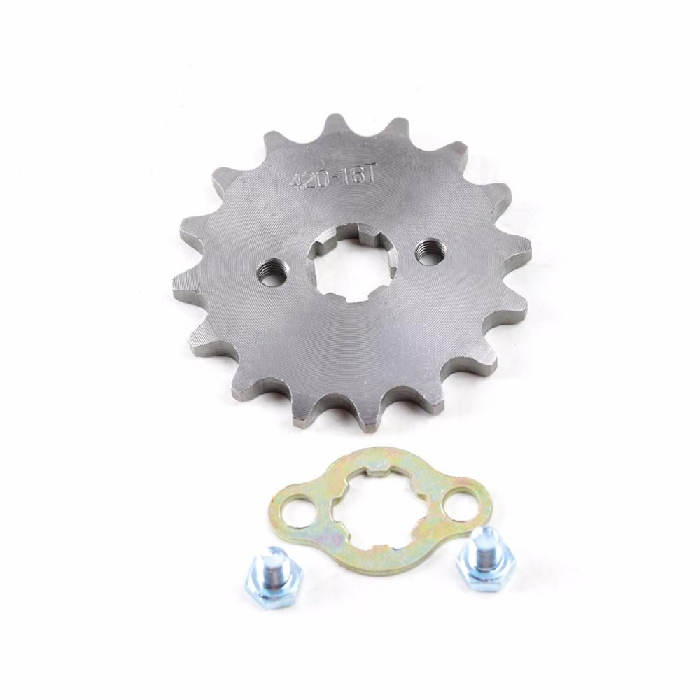 Tdpro 420 kedja 14t/15t/16t/17t 17mm främre motorhjul kugghjul passform motorcykel atv gokart 50cc 70cc 90cc 110c 125cc pit dirt bike