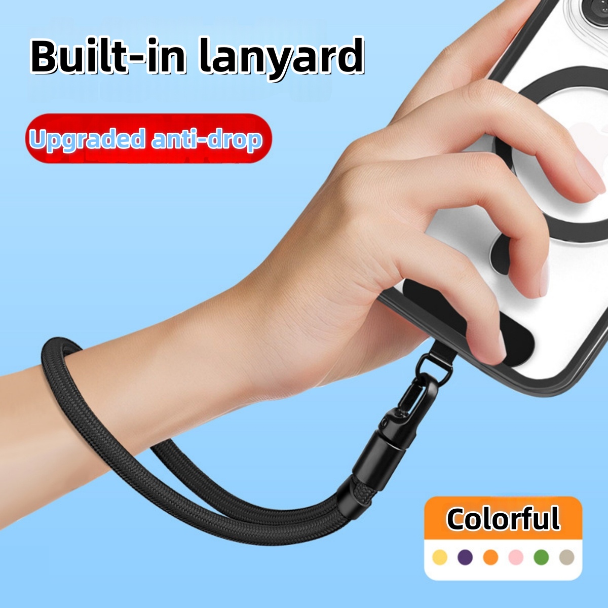 Universal Adjustable Mobile Phone Lanyard Short Wrist Strap with Self-locking Anti Durable Polyester Phone Strap