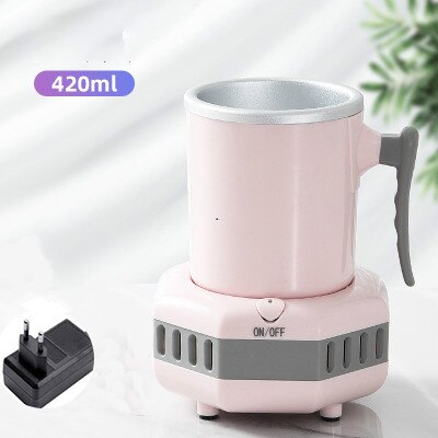 Instant Quick Cooling Cup, , Portable Mini Refrigerator Electric Cooler Cup Cans, Home Office Cold Drink Machine Small: US Pink