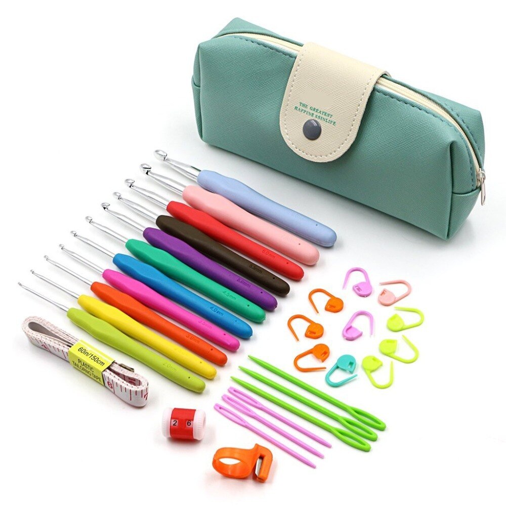 30 Stuk Tool Set 11 Haak Set Weven Gereedschappen: Blue bag