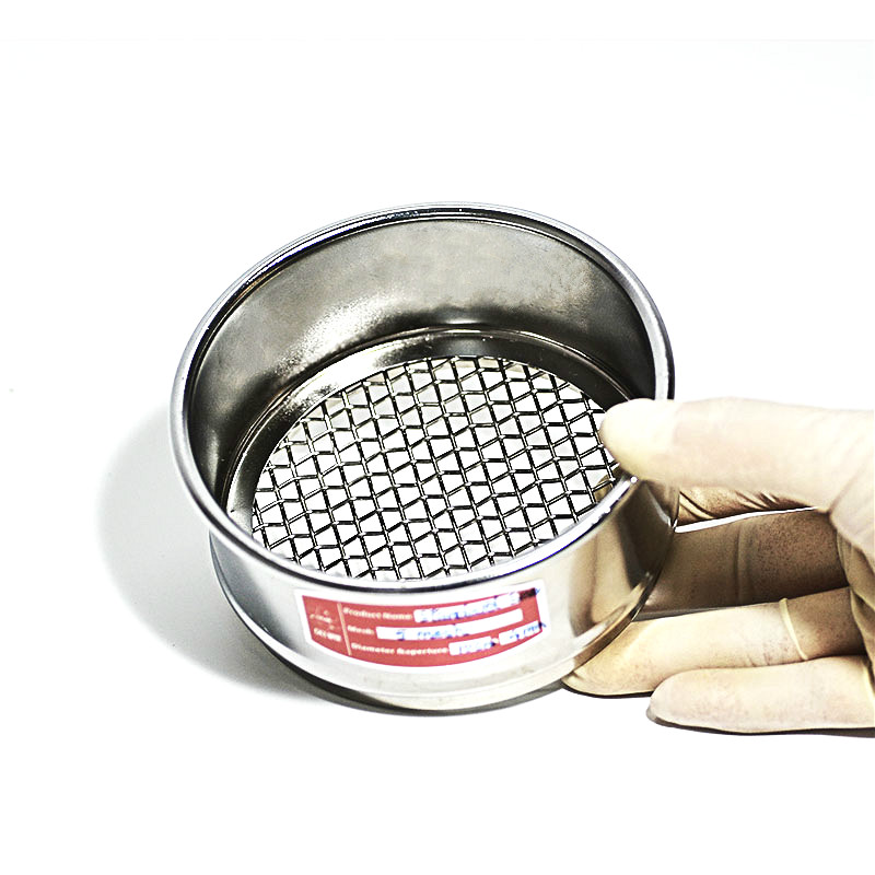 Tamiz de prueba de laboratorio estándar 304 SUS, marco de cromado de malla de filtro, inspección de muestreo, tamiz de farmacia, diámetro de 10cm, 4-10 mallas