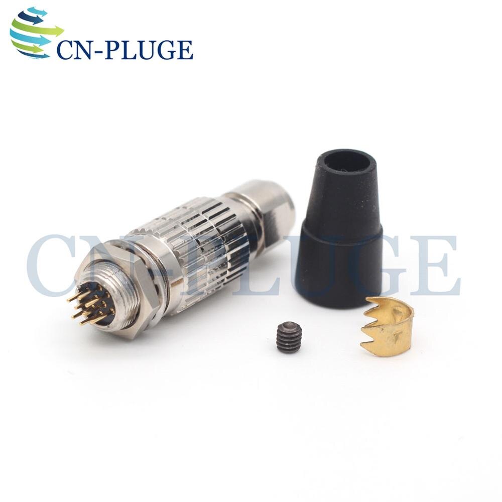 8 pin Male Socket &amp; Female Plug Hirose PCB Panel Welding Connector HR25-7TP-8S HR25-7TR-8P 8-pin Cable Connector