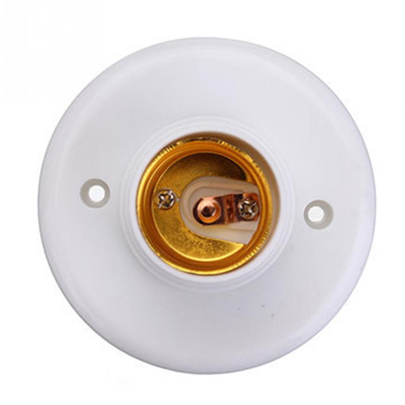 E27 runde plast sokkel skrue lyspære lampe sokkel holder 1 stk nyttig hvit  e27 sokkel lampe sokkel populær lampeholder